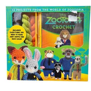 NIB Disney Zootopia Crochet Gift Set - Make Judy Hoops and Nick Wilde